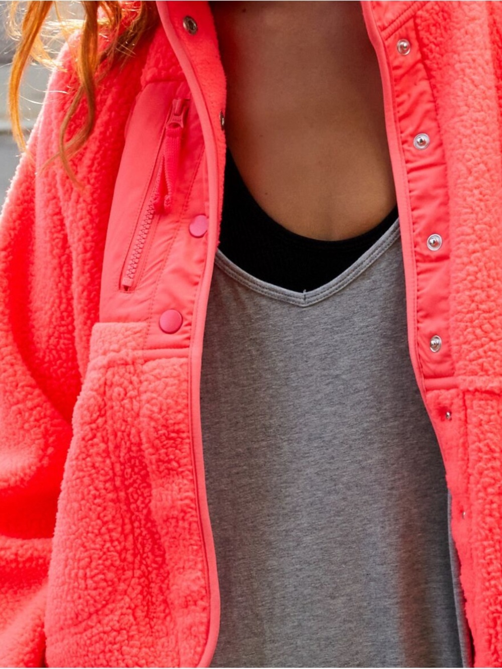 Free People Coral Teddy Sherpa Jacket - Picture 3 of 4